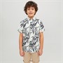 JACK AND JONES Chemises à Manches Courtes Crayon Garçon Blanc