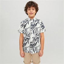JACK AND JONES Drenge Crayon Skjorter med korte ærmer Hvid