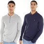 JACK & JONES Herren Archer Polo Zwei Pack Navy/Alloy