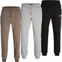 JACK & JONES Herensweatpants Mason Driekleurpakket Zwart/Alloy/Falcon