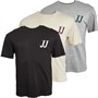 JACK AND JONES Mens Judge Three Pack T-Shirts Light Grey Melange/Black/Moonbeam