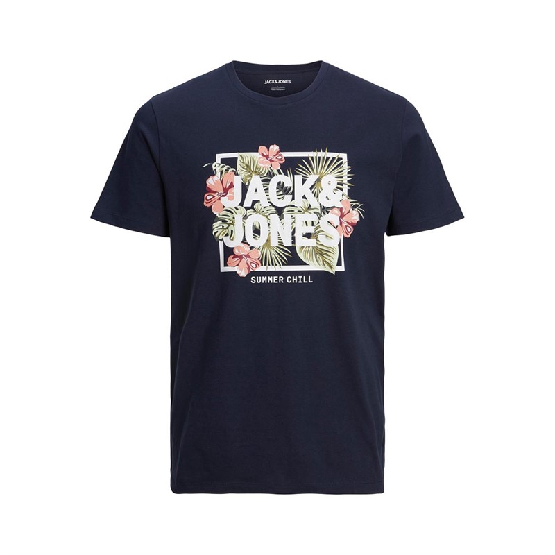 JACK & JONES Heren Jjepaulos Tee Ss Crew Neck Noos Pls T-shirt, navy blazer, 3XL