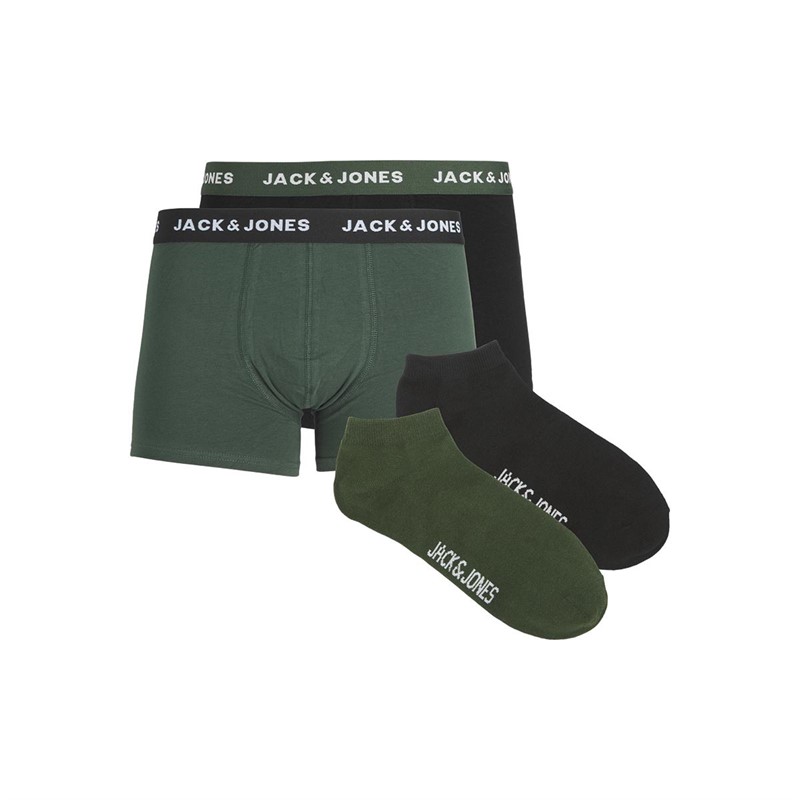 JACK AND JONES Herre Basic Solid Weekend Set Boxer shorts Sort
