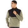 JACK & JONES Mens Flame Half Zip Fleece Dusty Olive