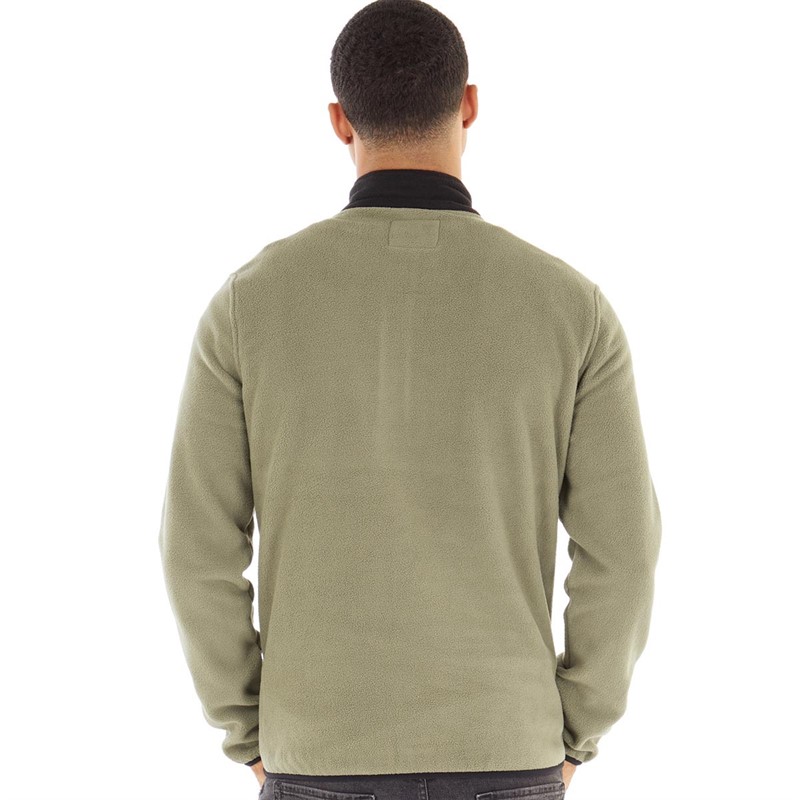 JACK & JONES Mænd Halv Zip Fleece Dusty Olive