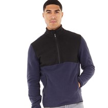 JACK AND JONES Mens Flame Half Zip Fleece Navy Blazer