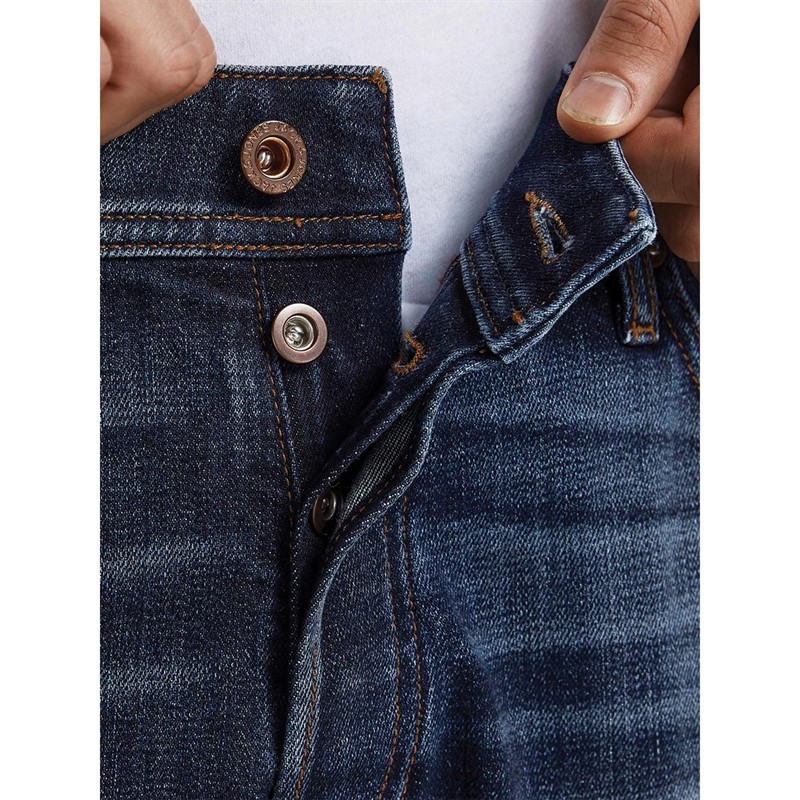 JACK AND JONES Heren Mike 711 Tapered jeans Middelblauw