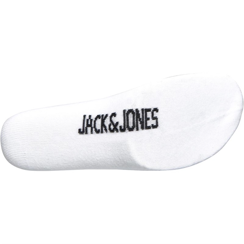 JACK AND JONES Boys Five Pack Logo Short Socks White/White/White/White