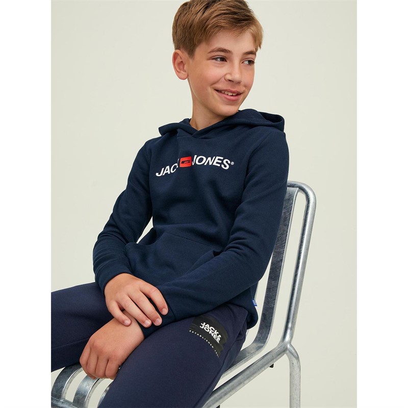 JACK AND JONES Jongens Old Logo Hoodies Marineblauw