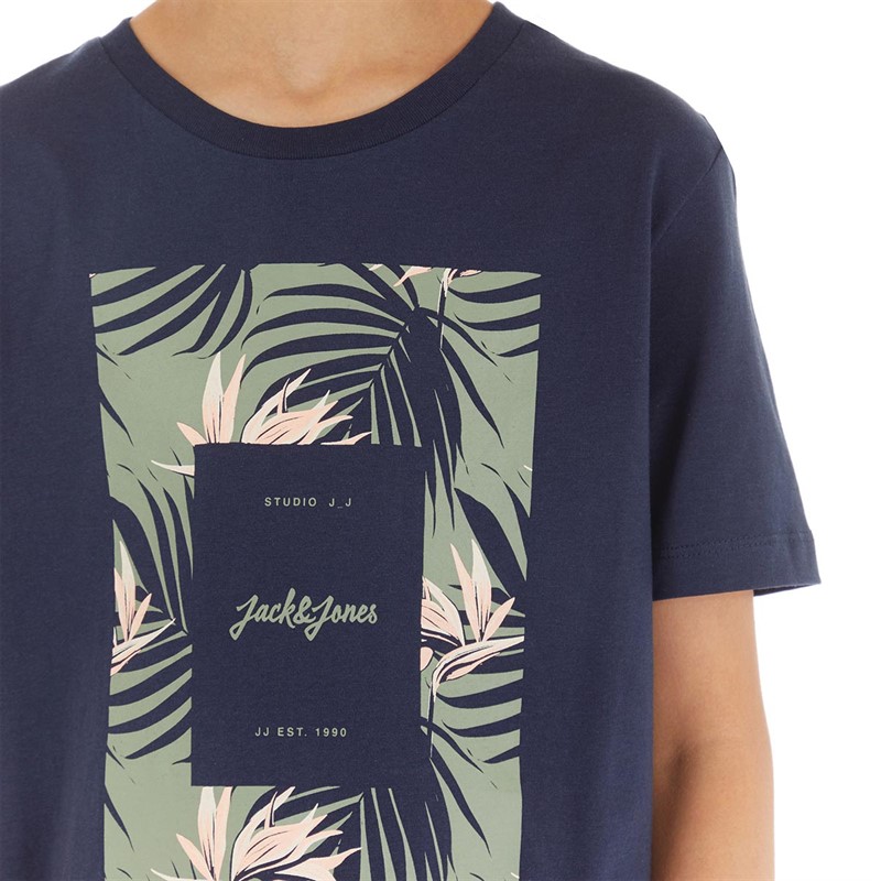 JACK AND JONES T-Shirts Darius Garçon Bleu Marine