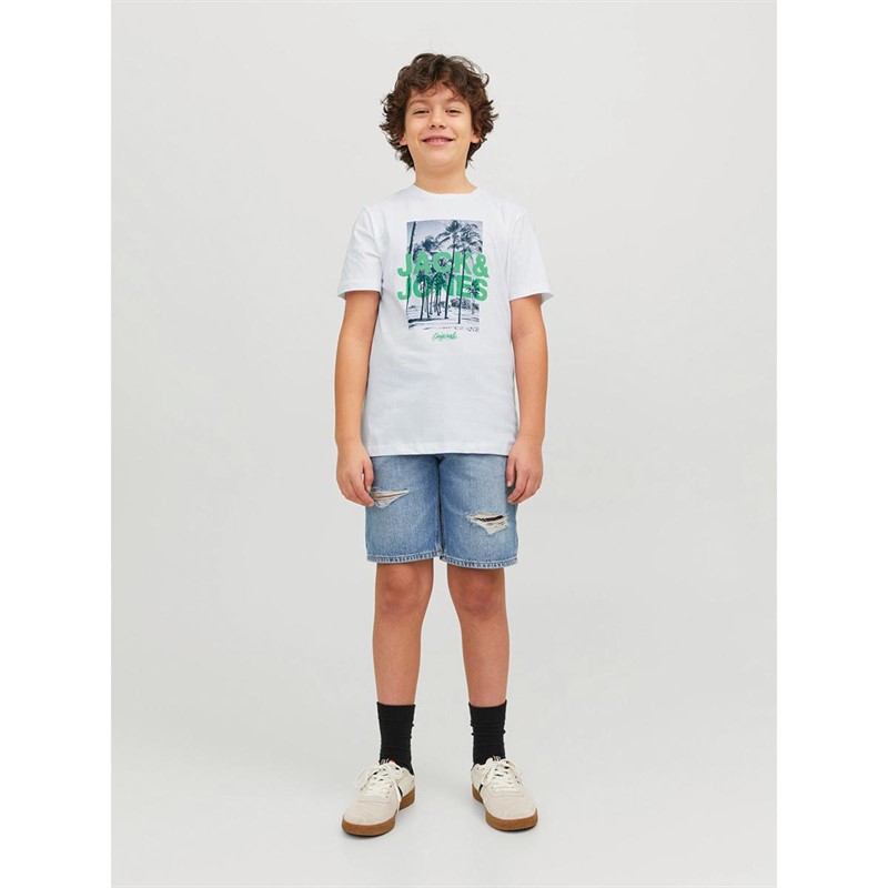 JACK AND JONES Jongens Locks T-shirts Wit