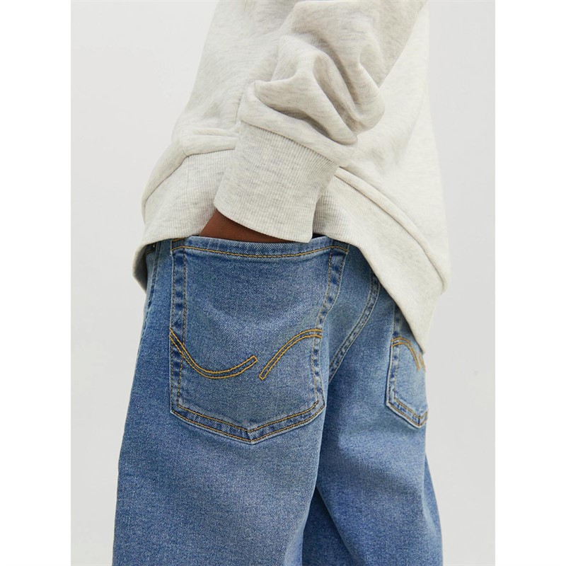 JACK AND JONES Boys Rick Original Shorts Blue Denim