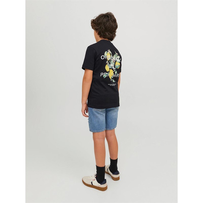 JACK AND JONES Drenge Flores T-shirts Sort