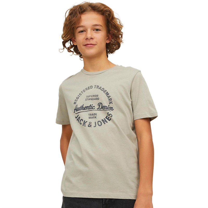 JACK AND JONES Jongens T-shirts Crème