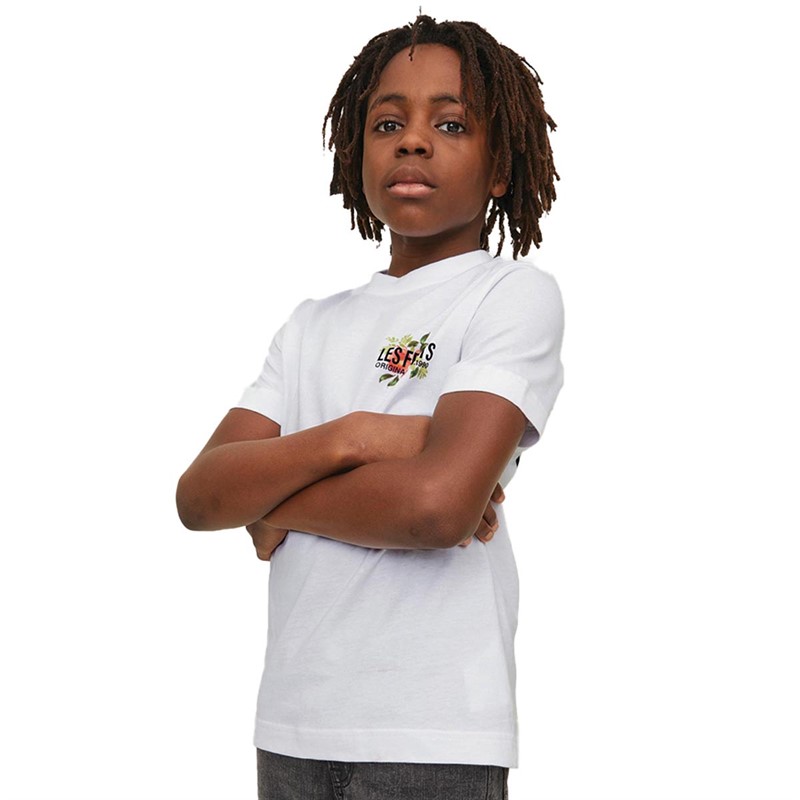 JACK AND JONES Drenge Flores T-shirts Hvid