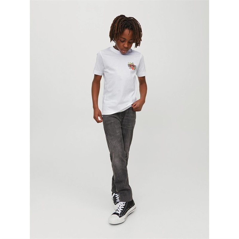 JACK AND JONES Drenge Flores T-shirts Hvid
