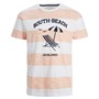 JACK AND JONES T-Shirts Summer Stripe Garçon Orange Chiné