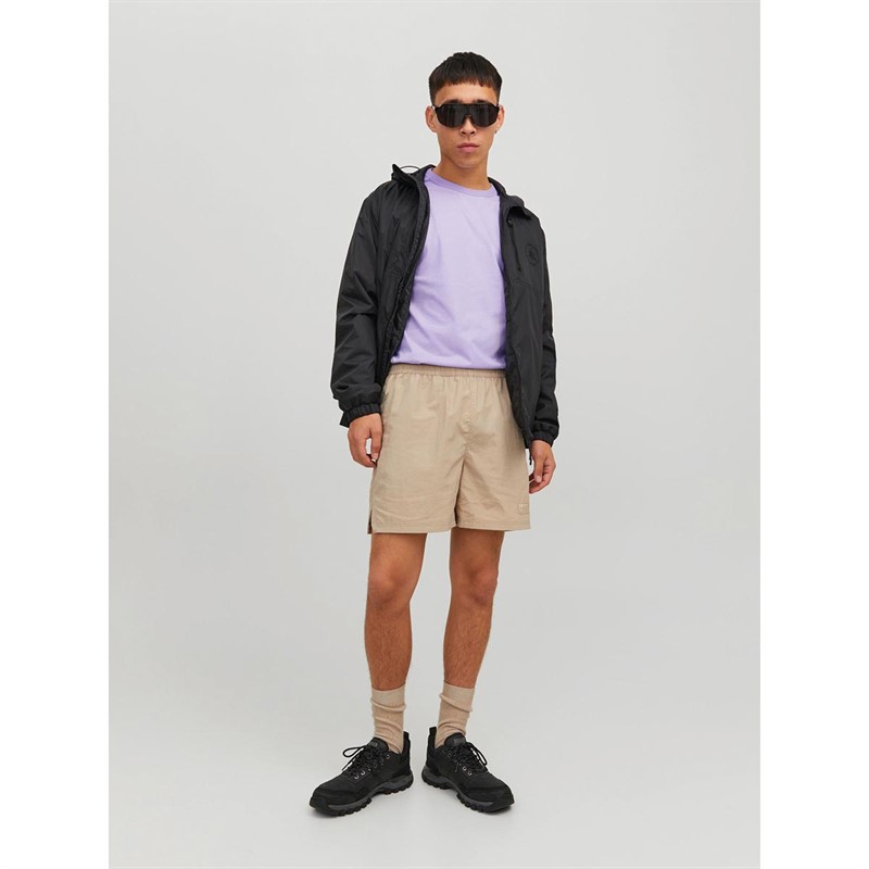 JACK AND JONES Heren Classic Waffle T-shirts Paars