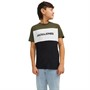 JACK AND JONES Boys Logo Blocking T-Shirt Forest Night