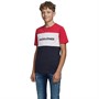 JACK AND JONES Boys Logo Blocking T-Shirt Tango Red