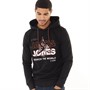 JACK AND JONES Mens Hunt Hoodie Black