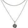 JACK AND JONES Mens Ronda Necklace Two Pack Silver Colour