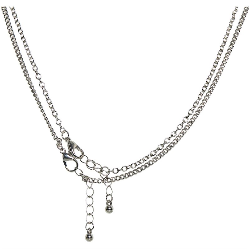 JACK AND JONES Mens Ronda Necklace Two Pack Silver Colour