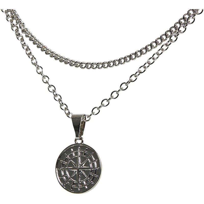 JACK AND JONES Mens Ronda Necklace Two Pack Silver Colour