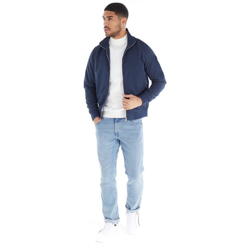 JACK AND JONES Mens Mash Harrington Jacket Navy Blazer