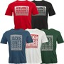 JACK & JONES T-shirts Homme 5 pièces Flint rouge/olive/blanc/bleu/noir
