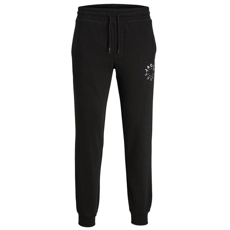 JACK & JONES Boys Warrior Hoodie And Joggers Tracksuit Black