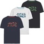 JACK AND JONES T-Shirts Miles Garçon Multicolore