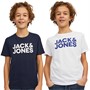 JACK AND JONES T-Shirts Corp Logo Garçon Multicolore