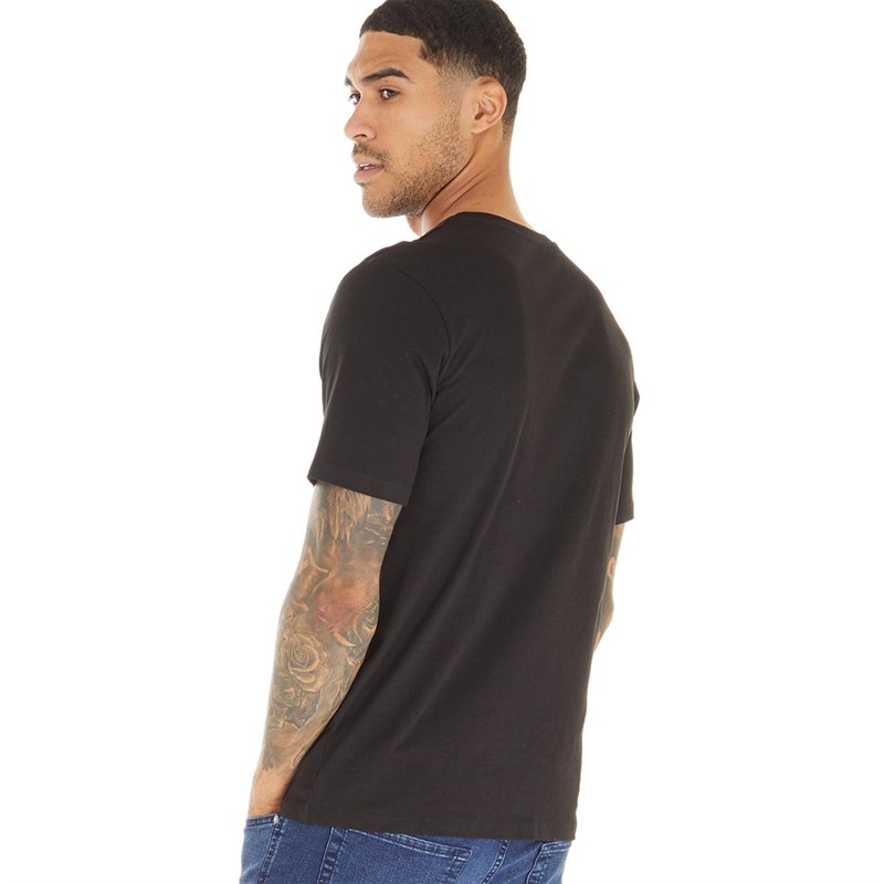 JACK AND JONES Mens Peter T-Shirt Black