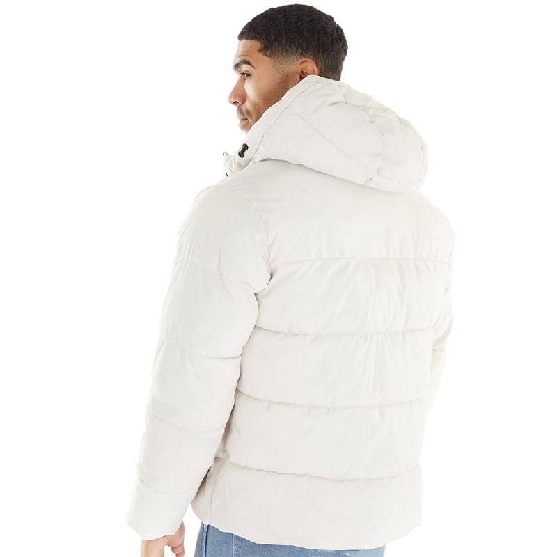 JACK AND JONES Mens Flow Puffer Jacket Moonbeam