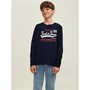 JACK AND JONES Jongens Logo T-shirts met lange mouwen Marineblauw