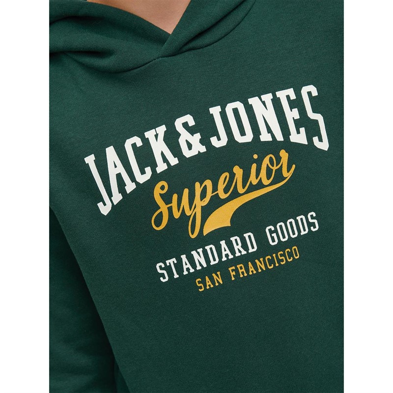 JACK AND JONES Boys Logo Sweat Hoodie Pine Grove