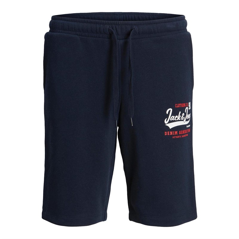 JACK AND JONES Boys Logo Sweat Shorts Navy Blazer