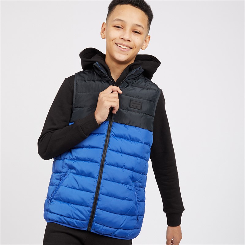 JACK AND JONES Boys Wing Body Warmer Blue Iolite