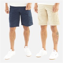 JACK & JONES Mens Zeus Two Pack Cargo Short Navy Blazer/Crockery