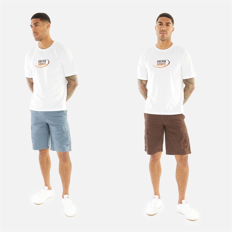 JACK & JONES Herre Zeus Cargo Shorts To-pak Brun Sæl/Blå Mirage