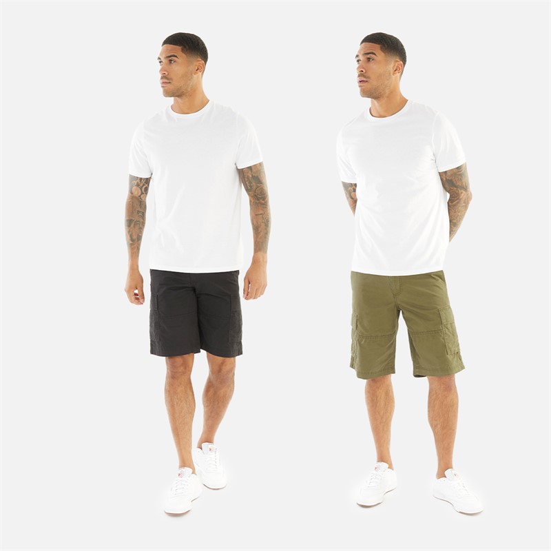 JACK AND JONES Herre Zeus Cargo Shorts To-pak Sort/Oliven Grøn