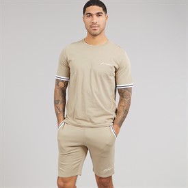 Buy JACK & JONES Mens Jaxon T-Shirt And Shorts Set Crockery