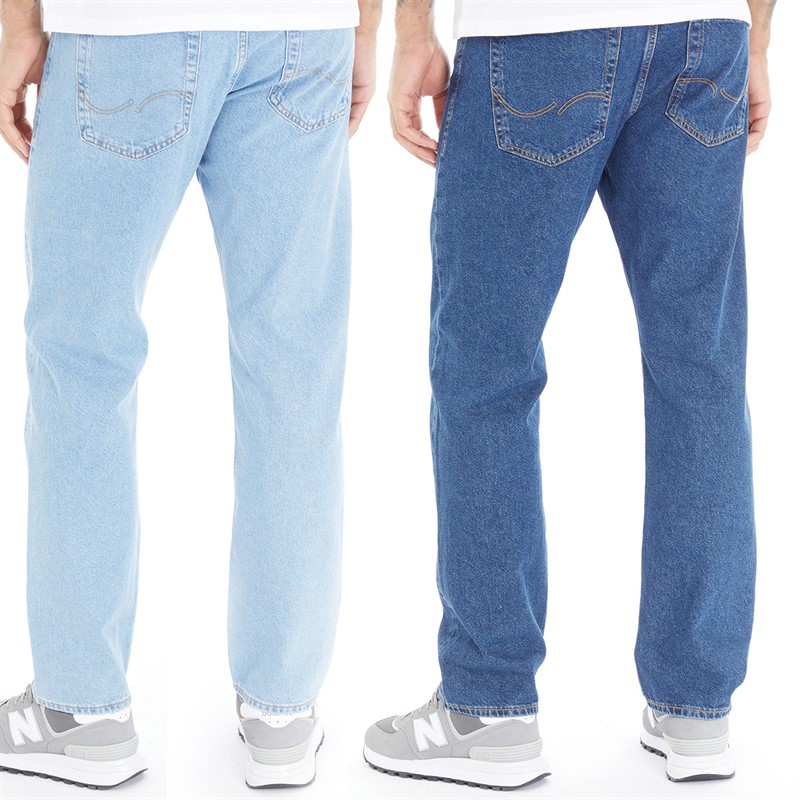 JACK AND JONES Jean coupe relax Chris Original Homme Bleu