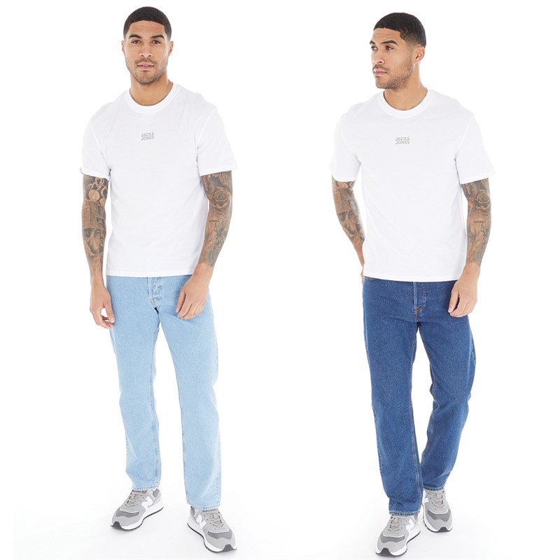 JACK & JONES Jean coupe relax Chris Original Homme Bleu