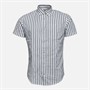 JACK & JONES Herre Oxford Stripe Skjorter med korte ærmer Blå