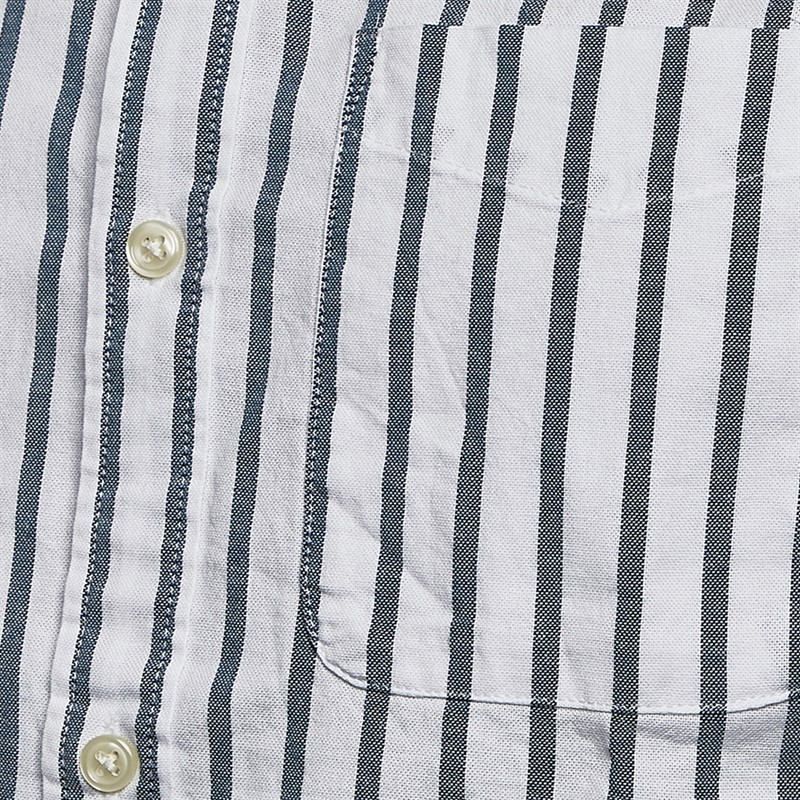 JACK & JONES Herre Oxford Stripe Skjorter med korte ærmer Blå