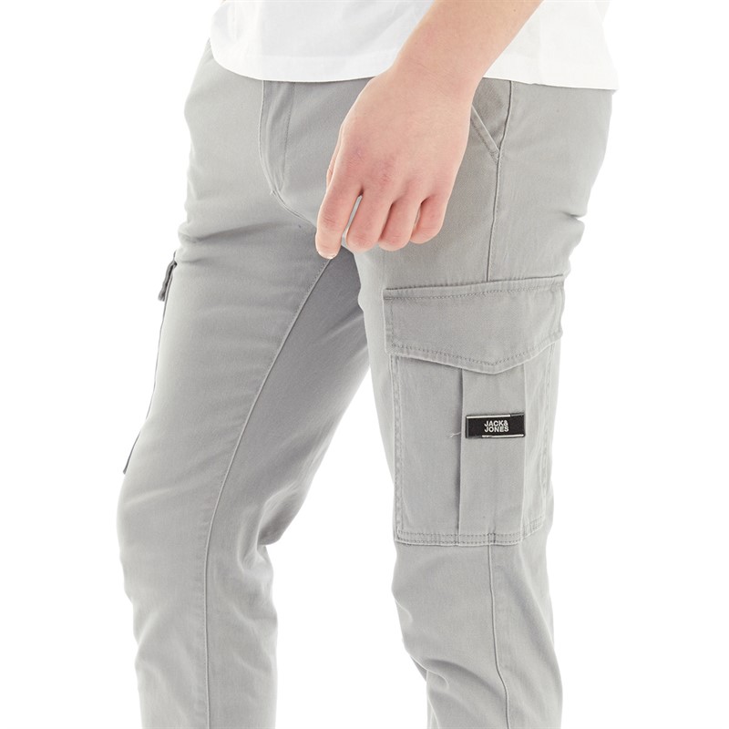 JACK AND JONES Heren Will Fergie Cargo Broek Ultimate Grijs