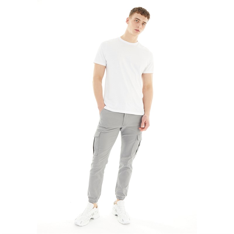 JACK AND JONES Heren Will Fergie Cargo Broek Ultimate Grijs