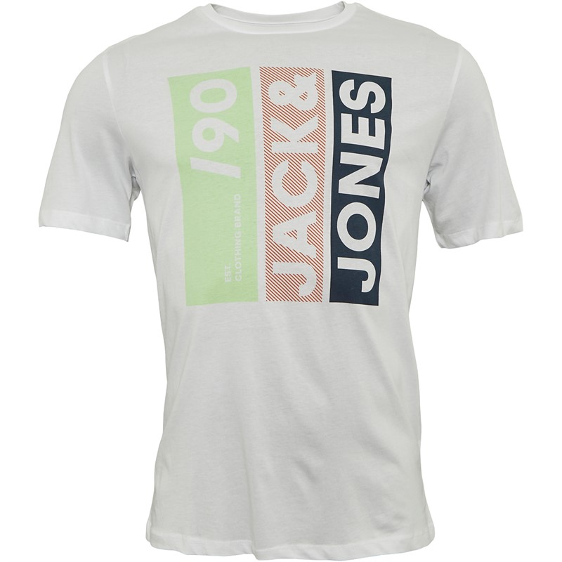 JACK AND JONES Mens Jio T-Shirt White